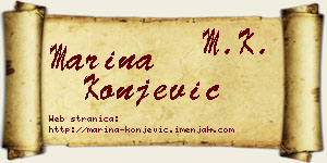 Marina Konjević vizit kartica